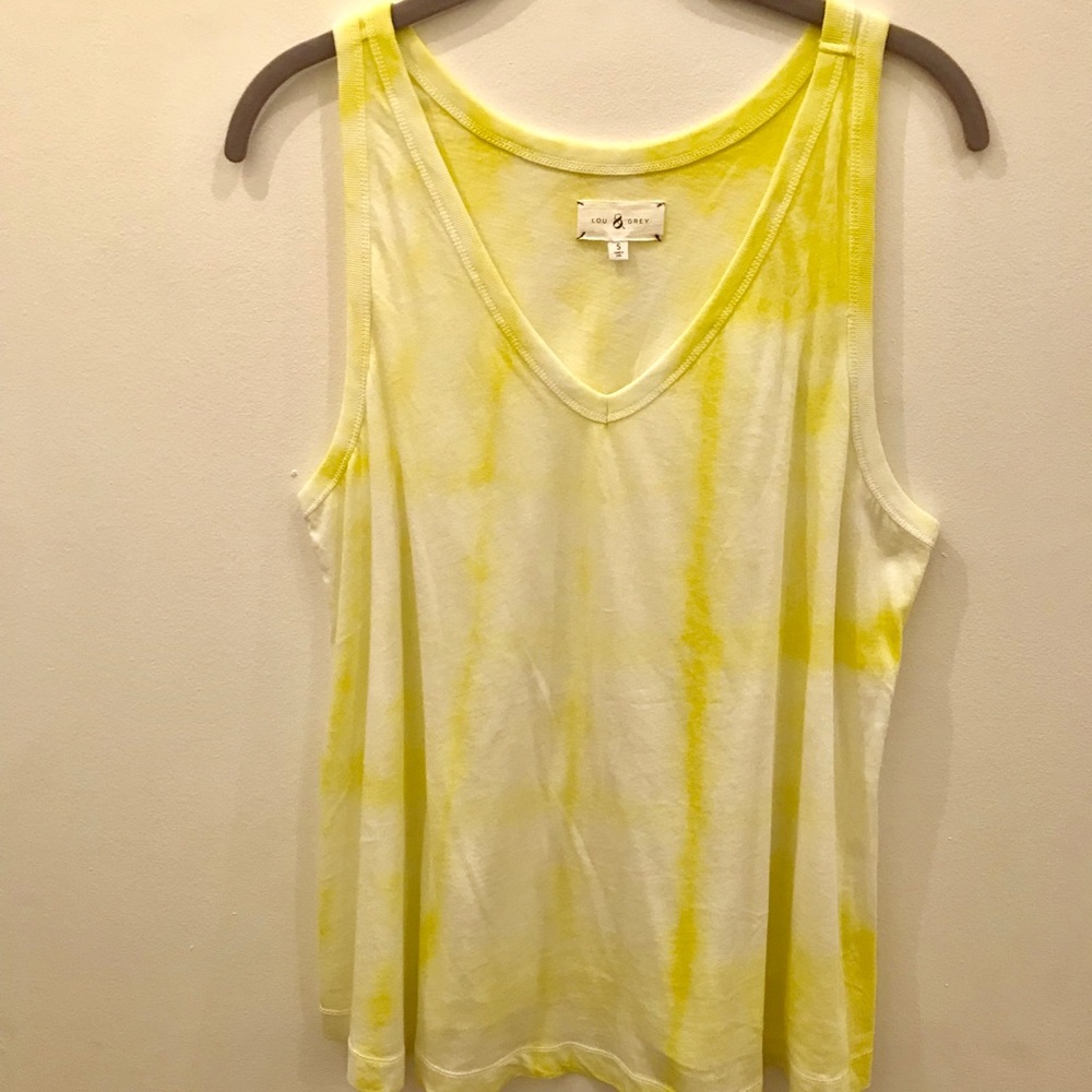 Yellow tie-dye tank from Lou & Grey